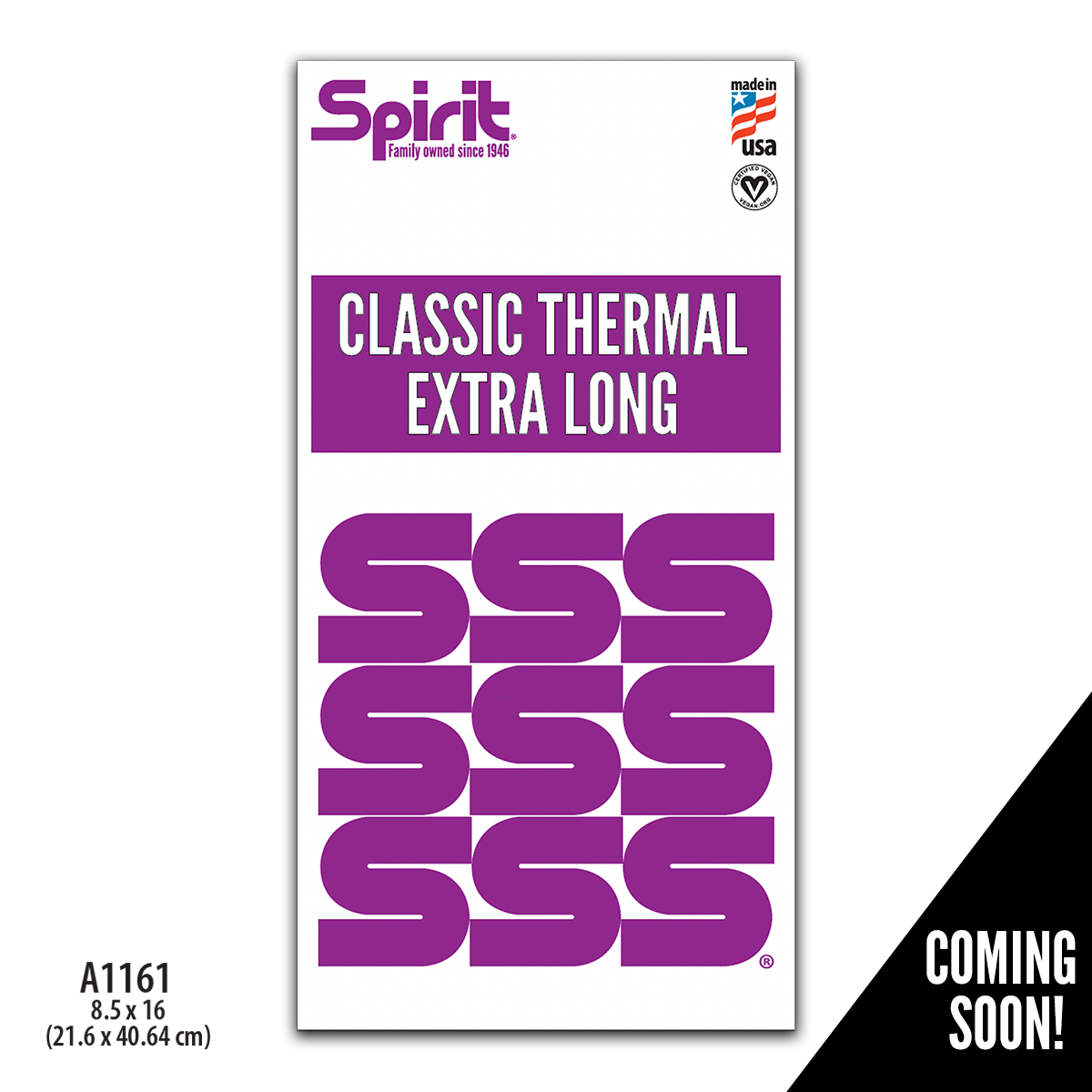 Spirit® Classic Thermal Extra Long 8.5" x 16"